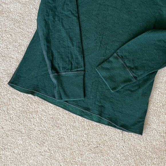 Vintage Stanfield’s Green Thermal Top, Small, Medium, Wool, Cotton, Mock Neck - Picture 4 of 5